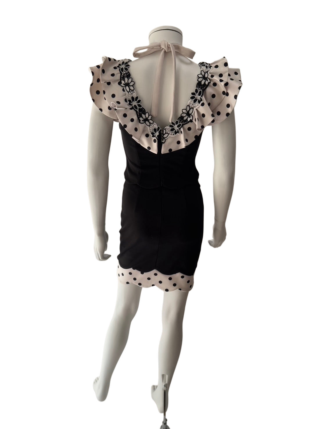 【101】フリル セットアップ ネックリボン ミニ丈 ミニドレス an