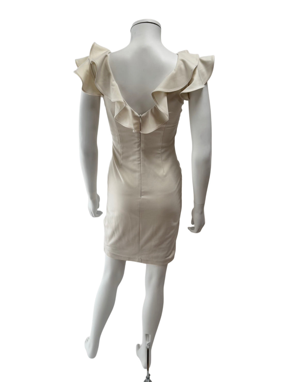 【122】フリル サイドギャザー フロントジップ ミニ丈 ミニドレス Andy GLAMOROUS