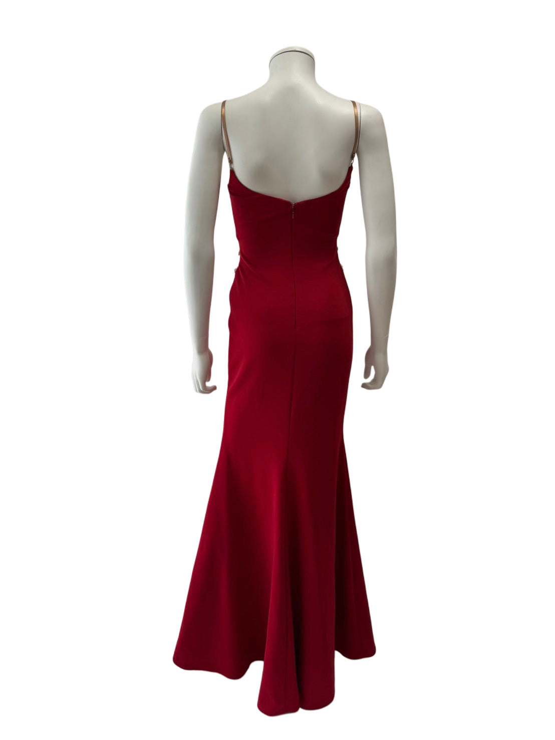 【152】ノースリーブ ビジュー レース シースルー ロングドレス ANGLE R