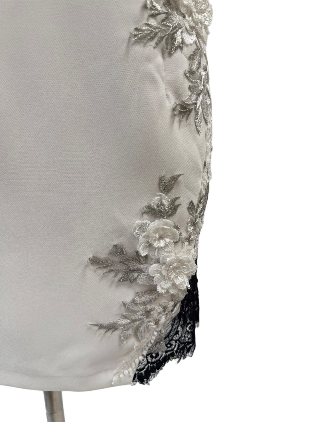 【118】レース フリル シースルー ミニ丈 ミニドレス ROBE de FLEURS Glossy