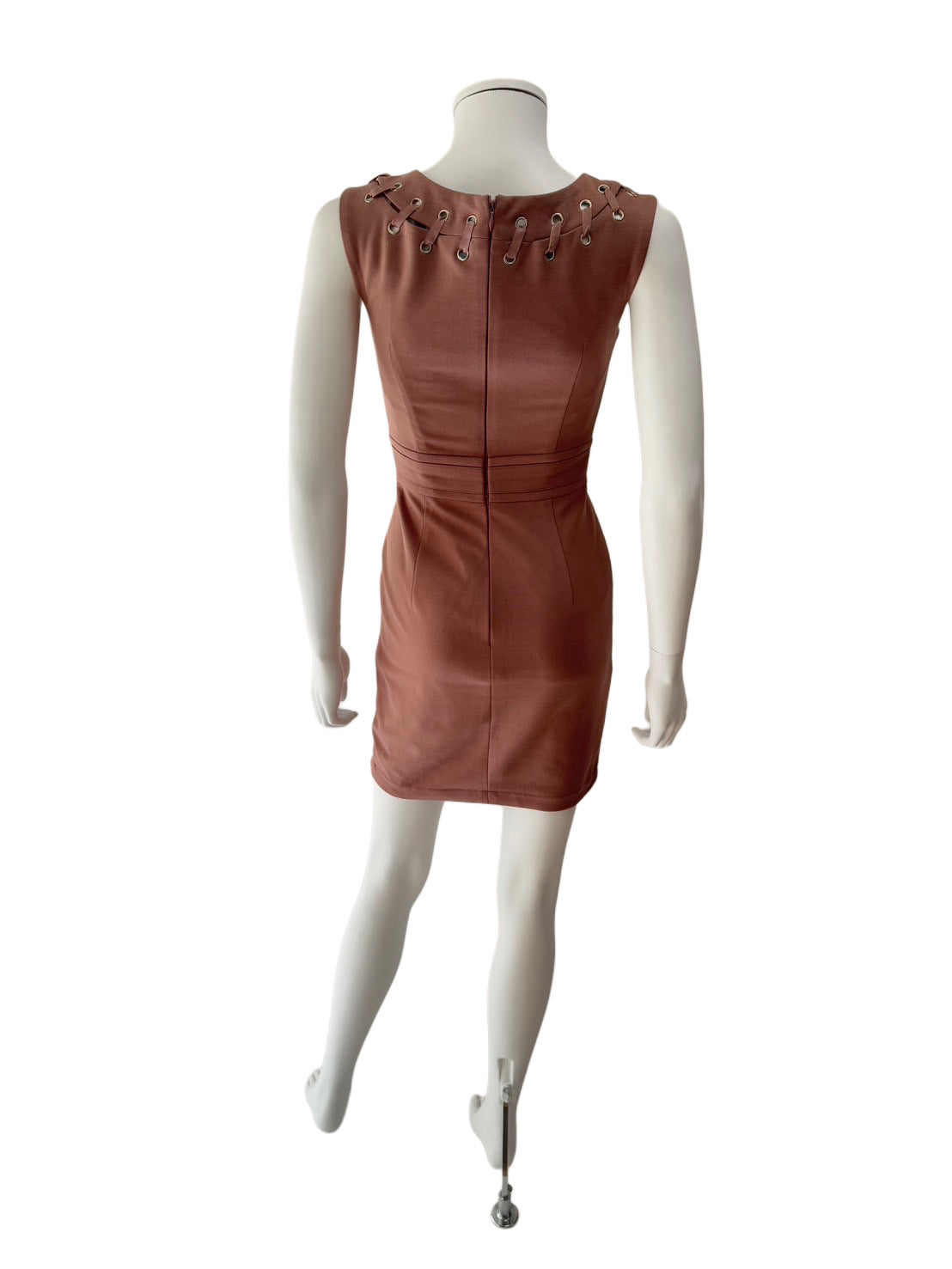 【102】ノースリーブ ベルト スリット ミニ丈 ミニドレス ANDY GLAMOROUS