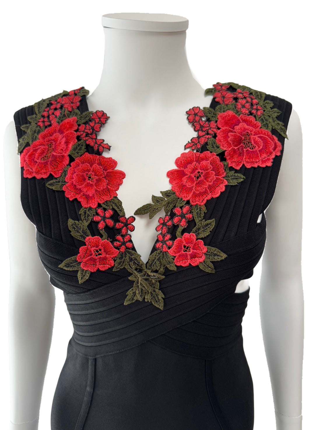 【124】ノースリーブ スリット ひざ丈 ミディアムドレス Andy GLAMOROUS