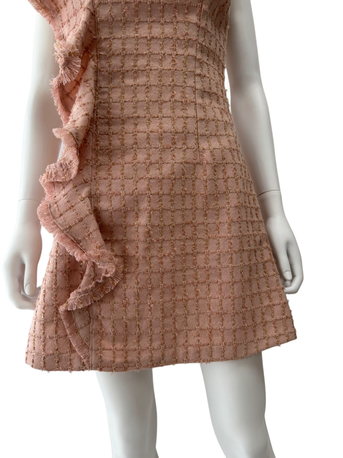 【160】フリル チャック Aライン ミニドレス Andy