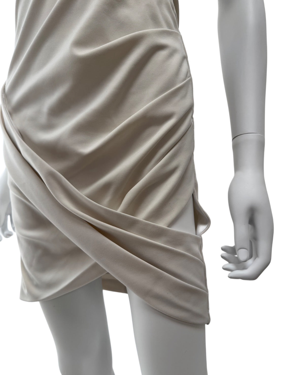 【122】フリル サイドギャザー フロントジップ ミニ丈 ミニドレス Andy GLAMOROUS