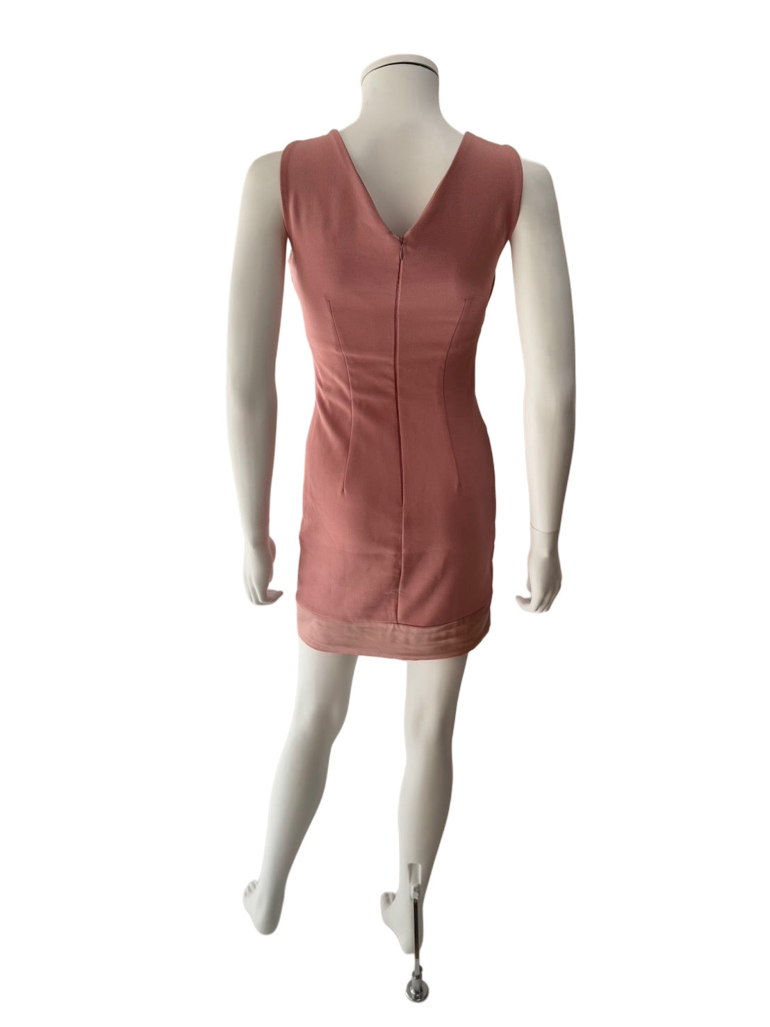 【134】ノースリーブ スリット ビジュー ミニドレス Andy