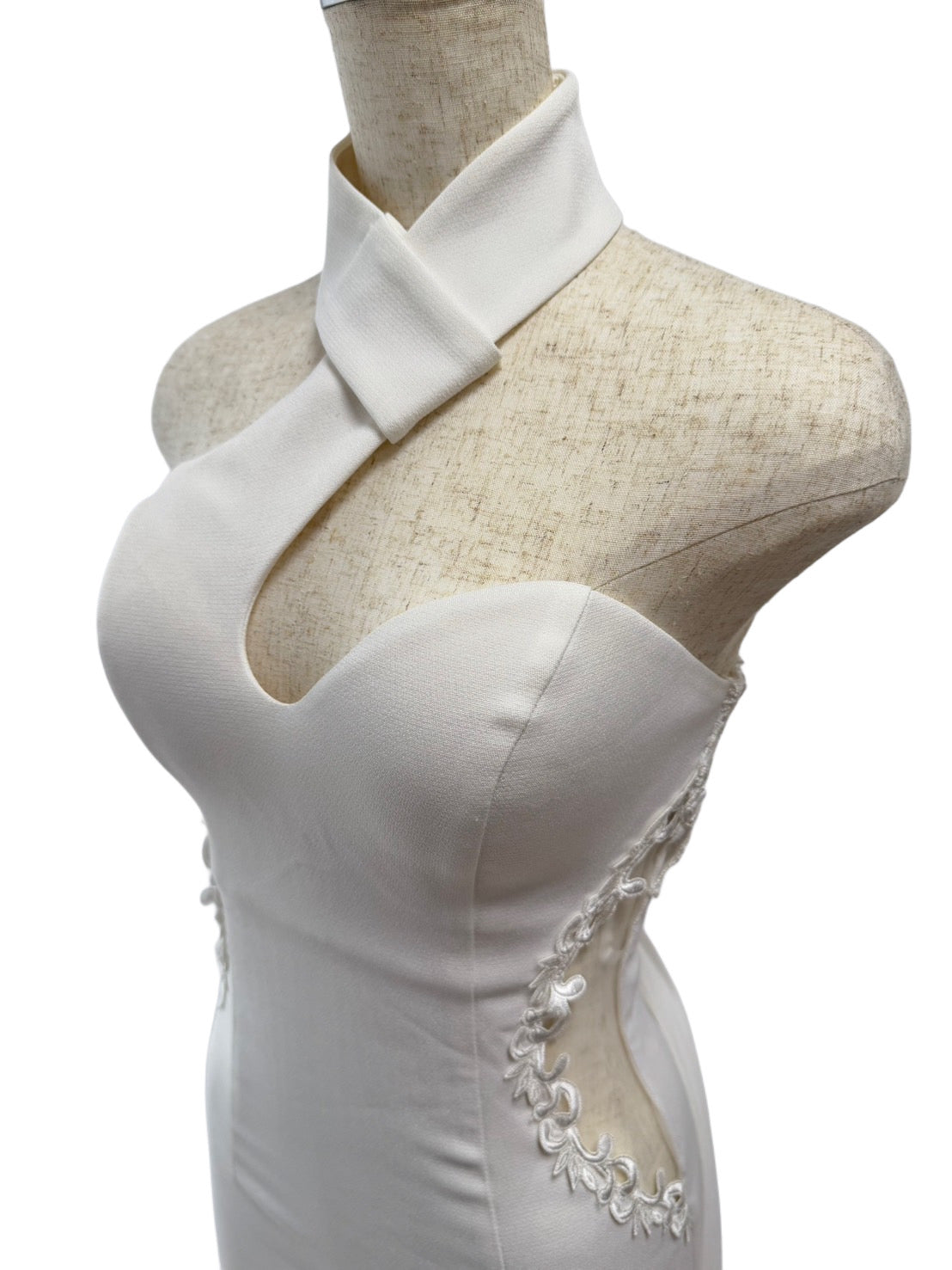 【127】レース タイト ミニ丈 ミニドレス an