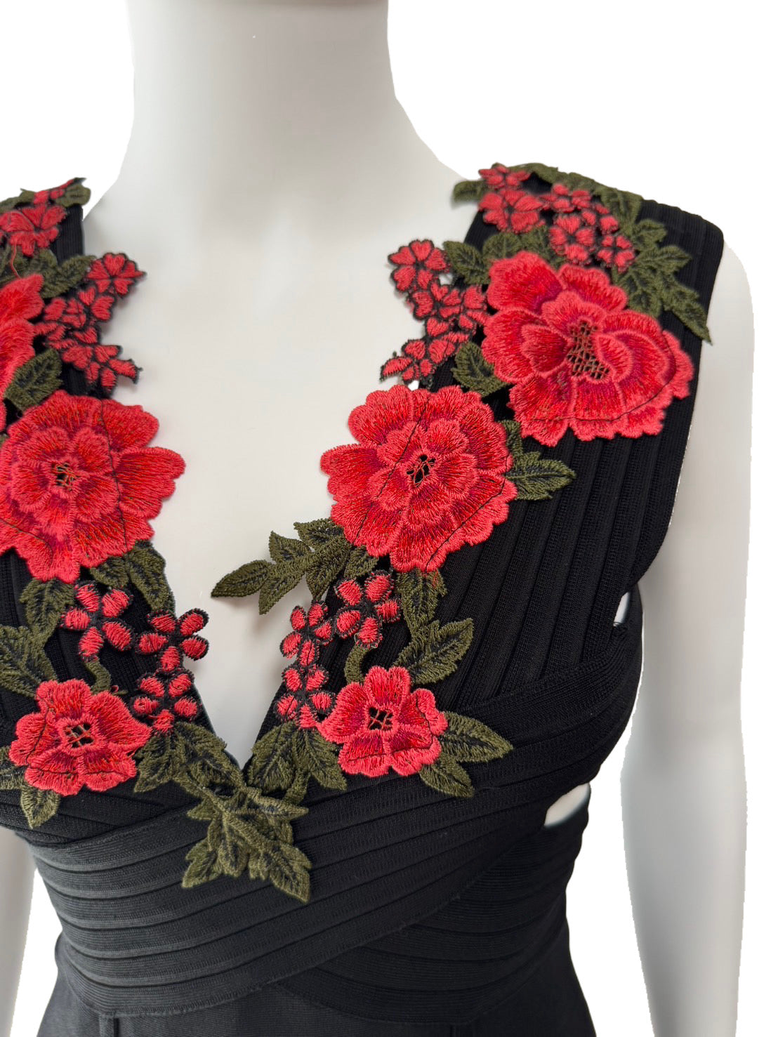 【124】ノースリーブ スリット ひざ丈 ミディアムドレス Andy GLAMOROUS