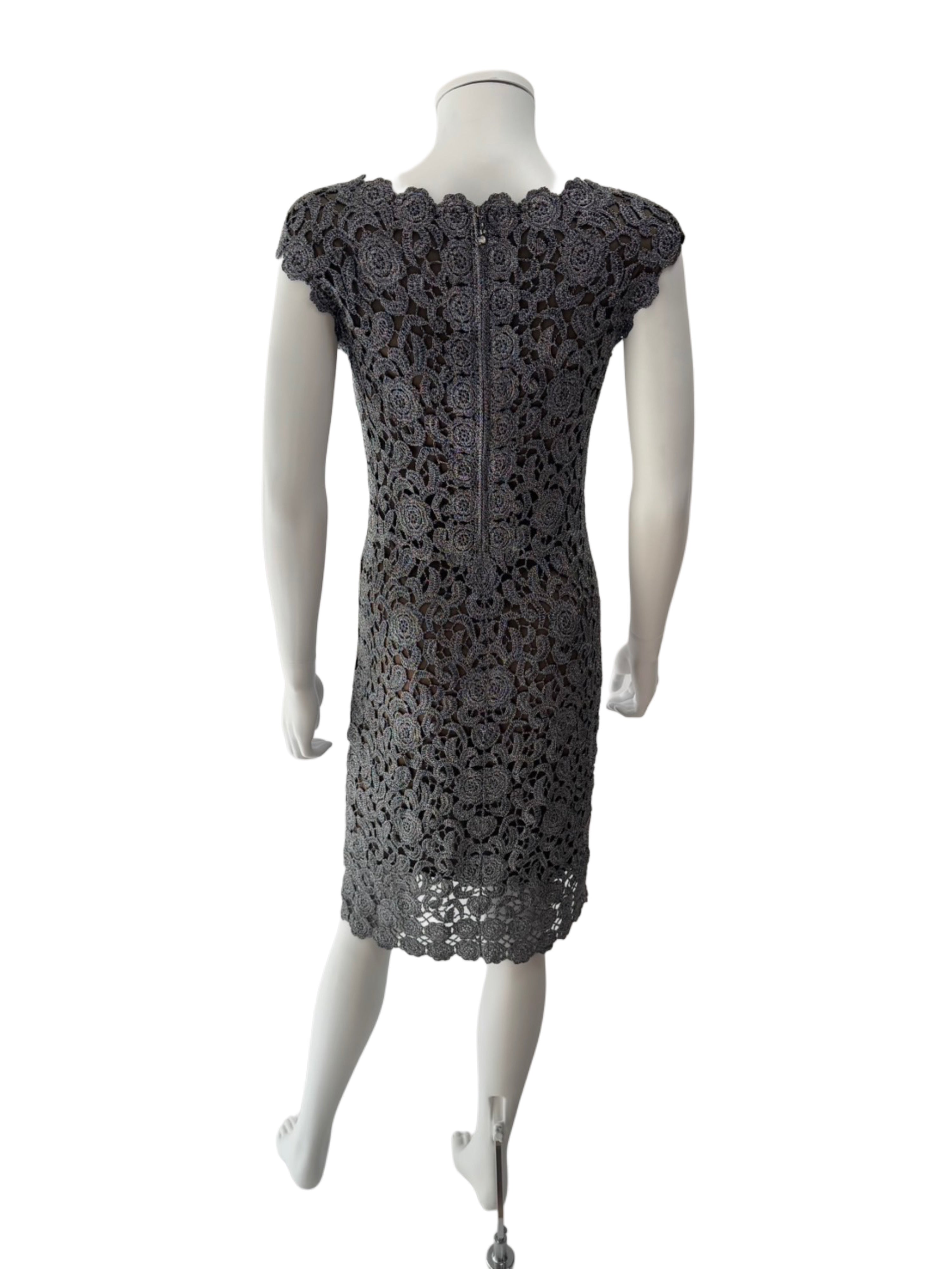 【099】総レース ひざ丈 ミディアムドレス ERUKEI