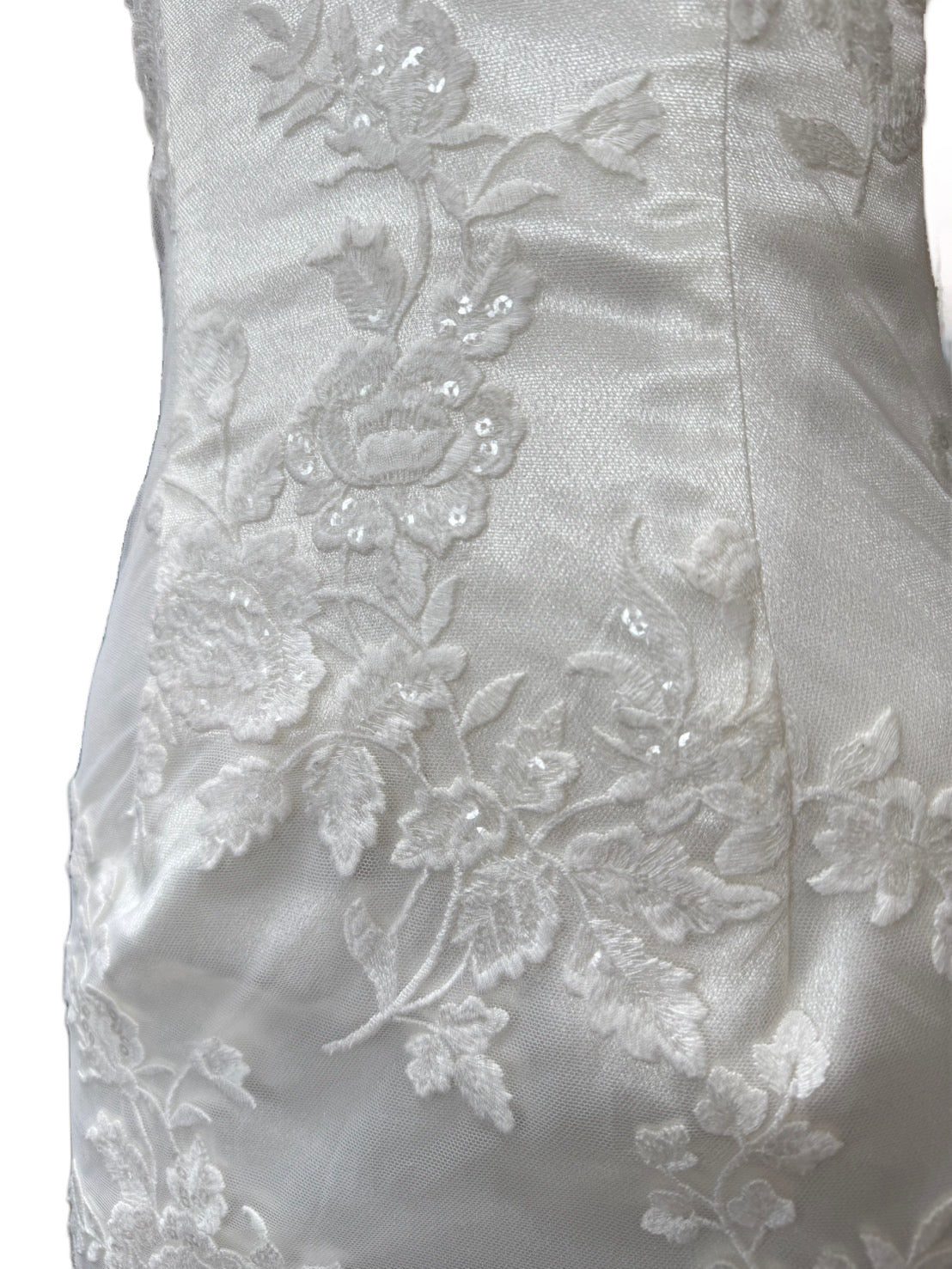 【176】ネックリボン ビジュー レース シースルー パール ROBE de FLEURS