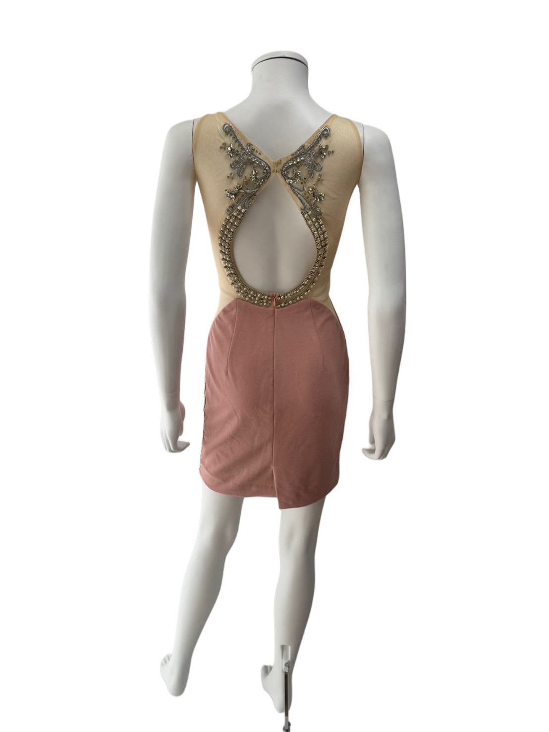 【105】ノースリーブ ビジュー タイト ミニドレス gessica