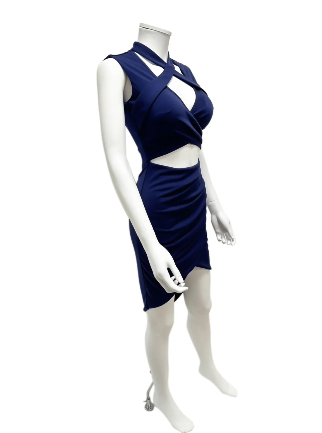 おなか見せ サイドギャザー スリット タイト ミニドレス キャバドレス Andy GRAMOROUS | et toi（エトワ） レンタルキャバドレス