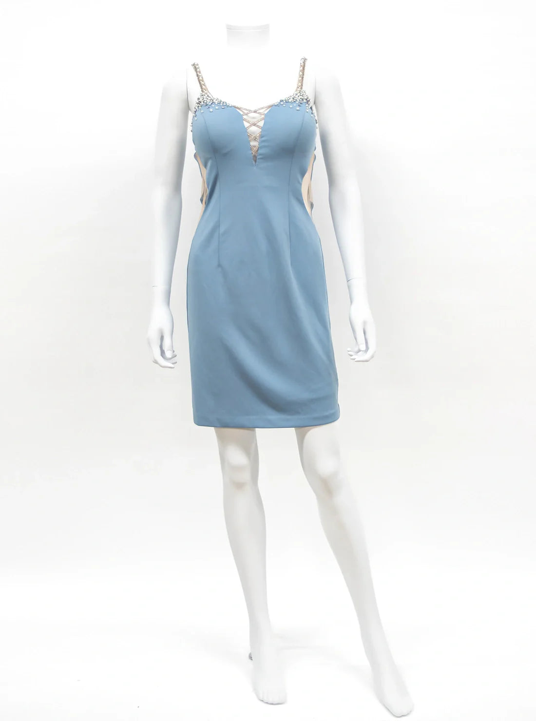 ビジュー キャミソール シアー ミニドレス キャバドレス an | et toi（エトワ） レンタルキャバドレス