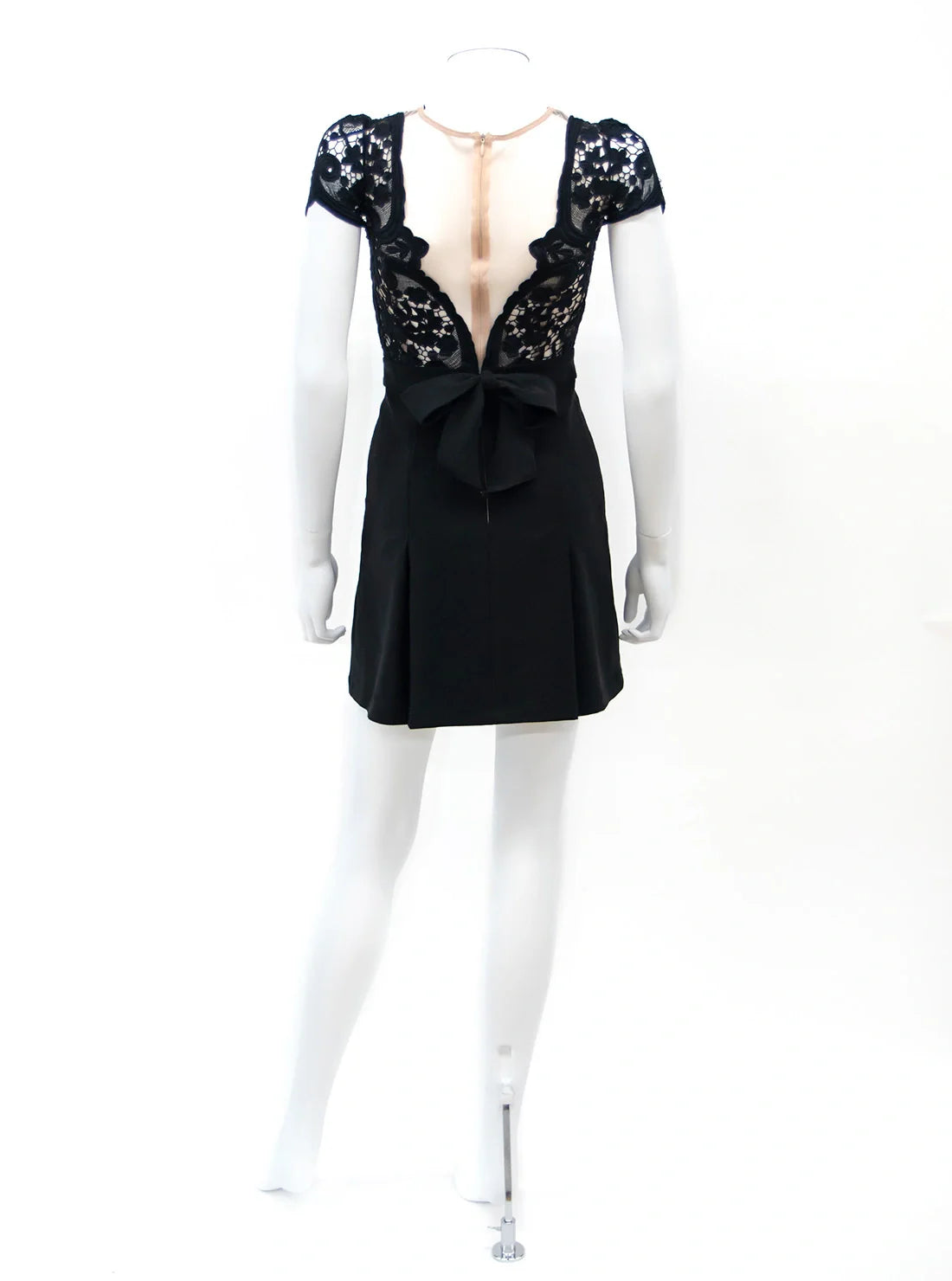 レース プリーツ 半袖 袖あり Aライン フレア ミニドレス キャバドレス an | et toi（エトワ） レンタルキャバドレス