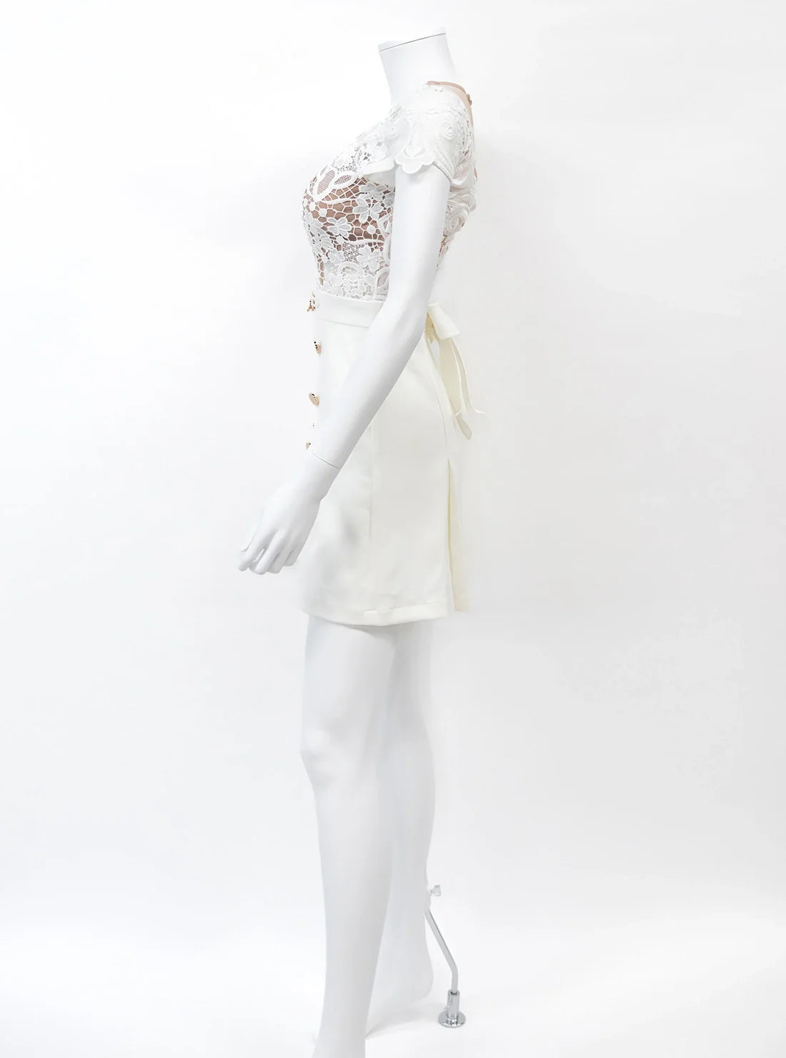 レース プリーツ 半袖 袖あり Aライン フレア ミニドレス キャバドレス an | et toi（エトワ） レンタルキャバドレス