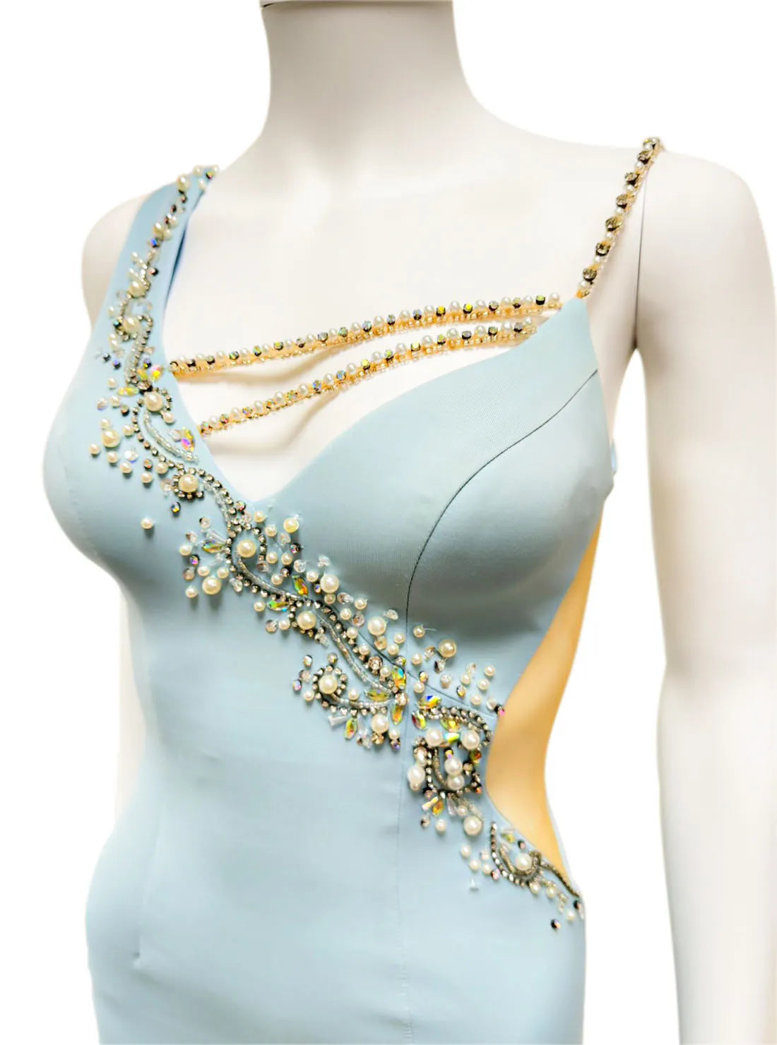 キャミソール ビジュー スリット タイト ミニドレス キャバドレス ANGEL R | et toi（エトワ） レンタルキャバドレス