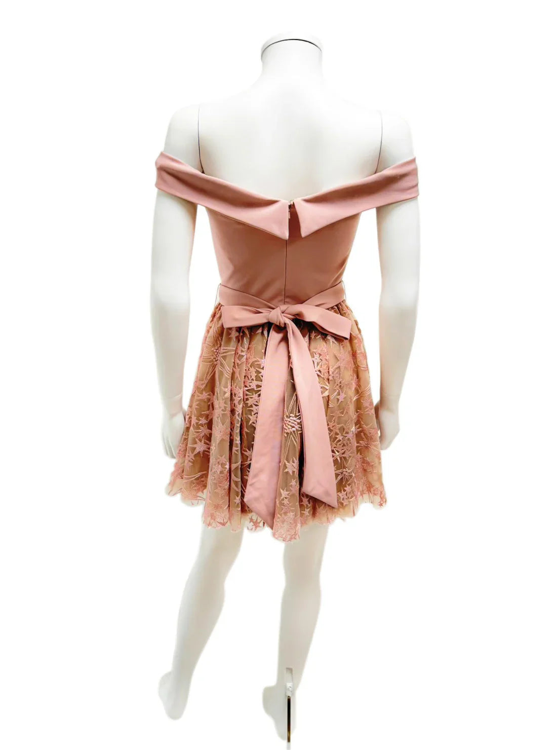 オフショル フレア リボン ミニドレス キャバドレス ANGEL R | et toi（エトワ） レンタルキャバドレス