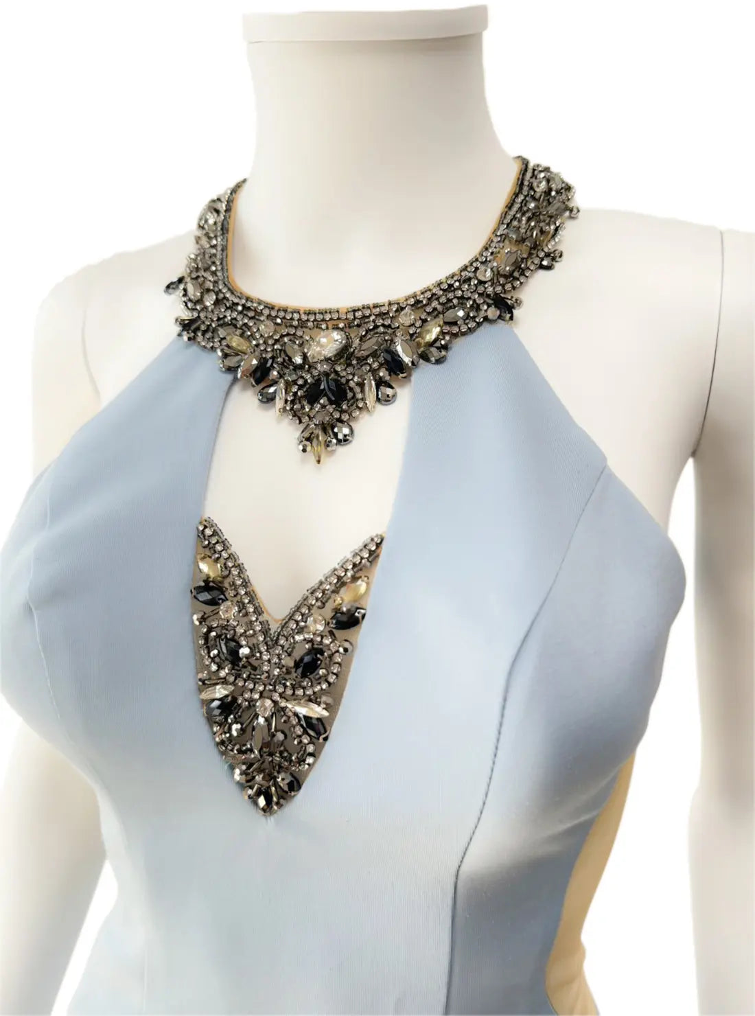 ハイネック ビジュー タイト ミニドレス キャバドレス ANGEL R | et toi（エトワ） レンタルキャバドレス