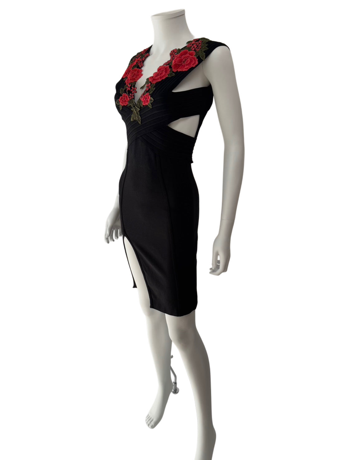 【124】ノースリーブ スリット ひざ丈 ミディアムドレス Andy GLAMOROUS