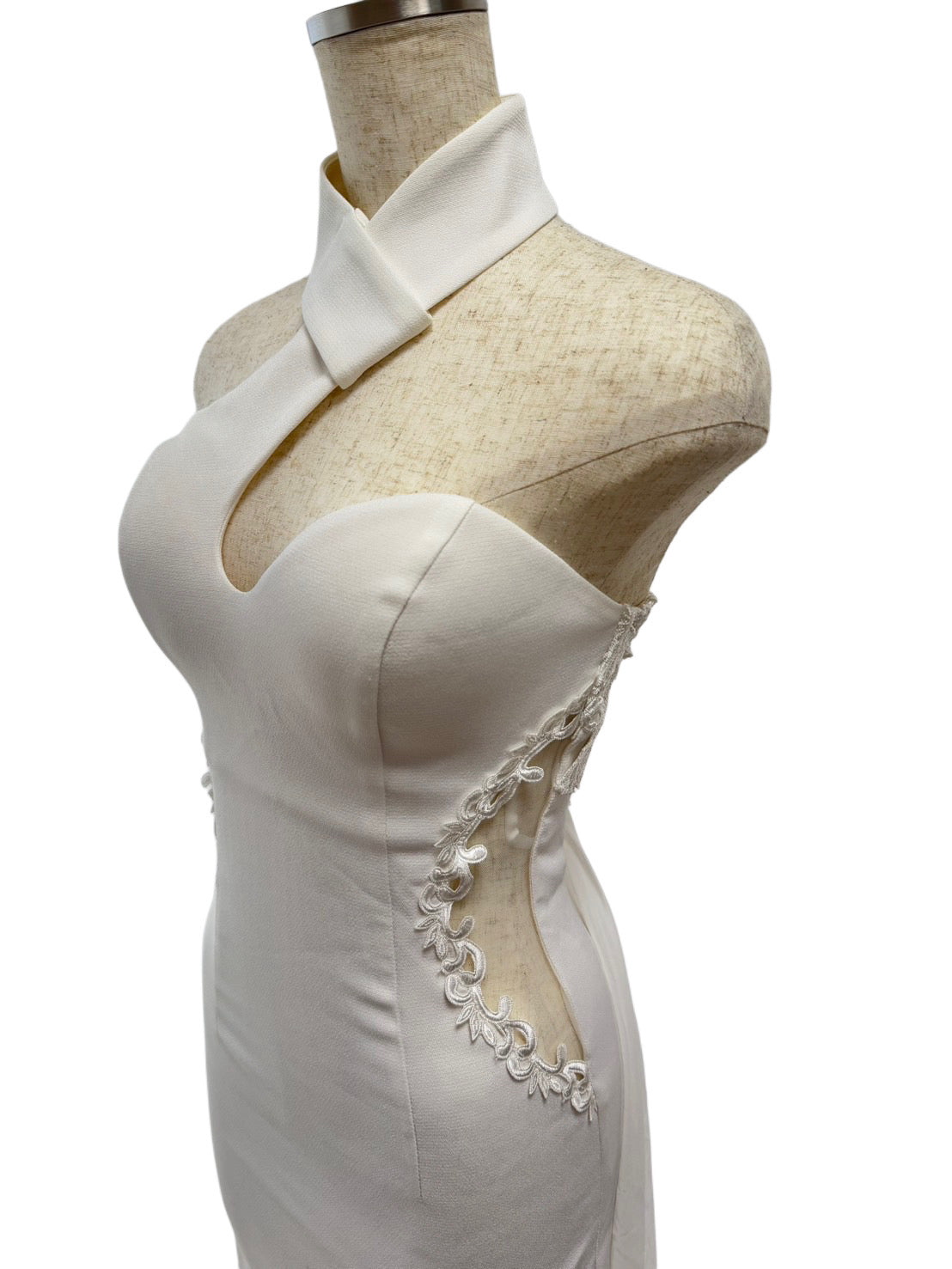 【127】レース タイト ミニ丈 ミニドレス an