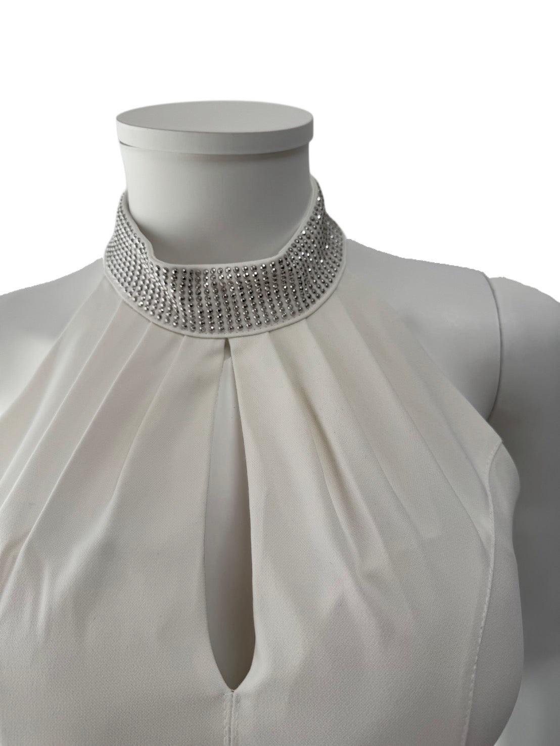 【104】ハイネック ビジュー レース ミニ丈 ミニドレス Andy