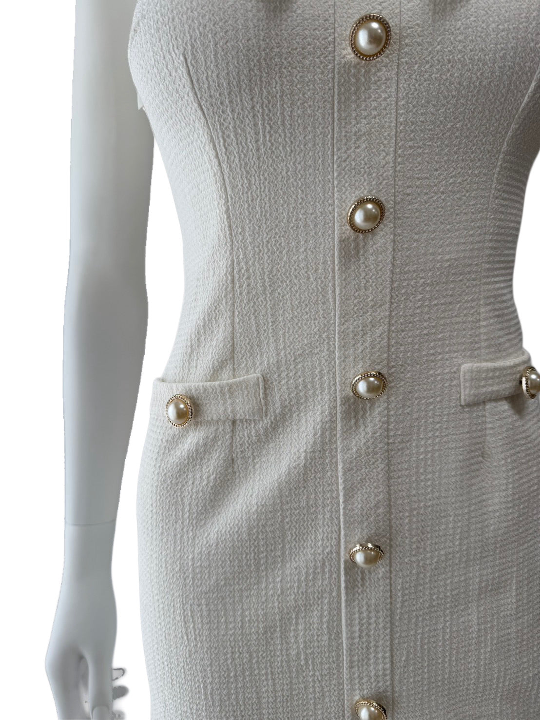 【148】肩リボン ノースリーブ ミニ丈 ミニドレス an