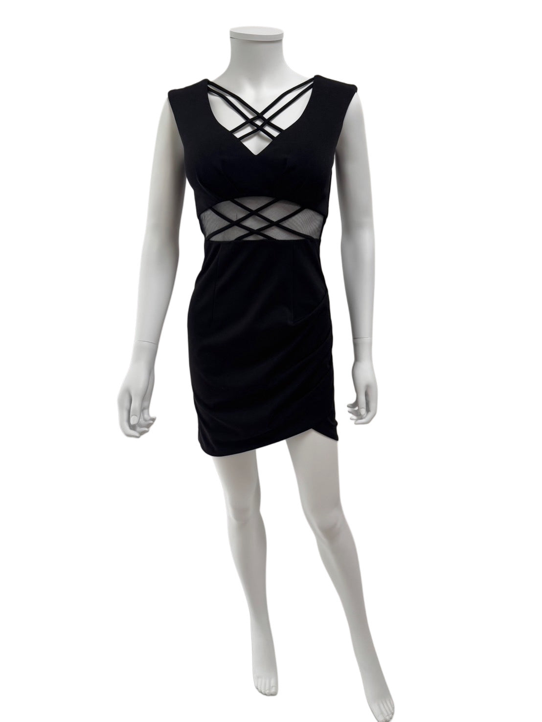 【125】ノースリーブ シースルー スリット ミニ丈 ミニドレス Andy GLAMOROUS