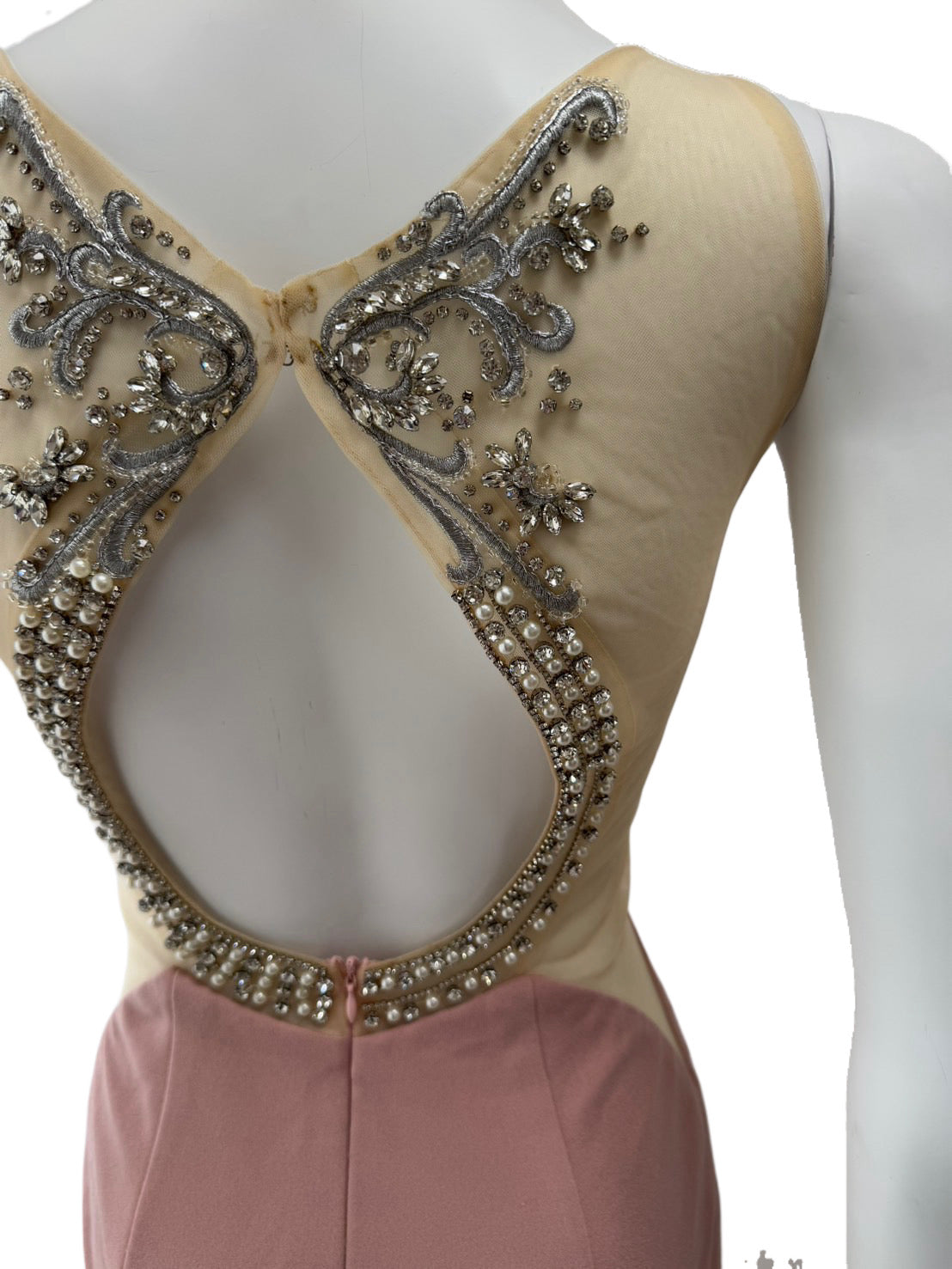 【105】ノースリーブ ビジュー タイト ミニドレス gessica