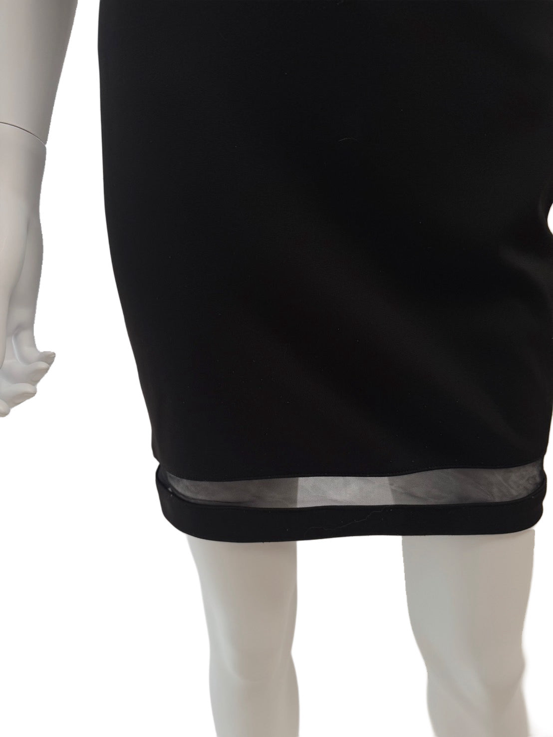 【111】オフショルダー フリル シースルー ミニ丈 ミニドレス an