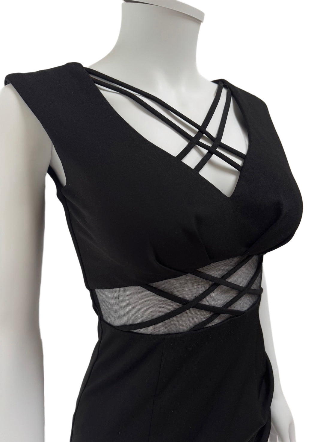 【125】ノースリーブ シースルー スリット ミニ丈 ミニドレス Andy GLAMOROUS