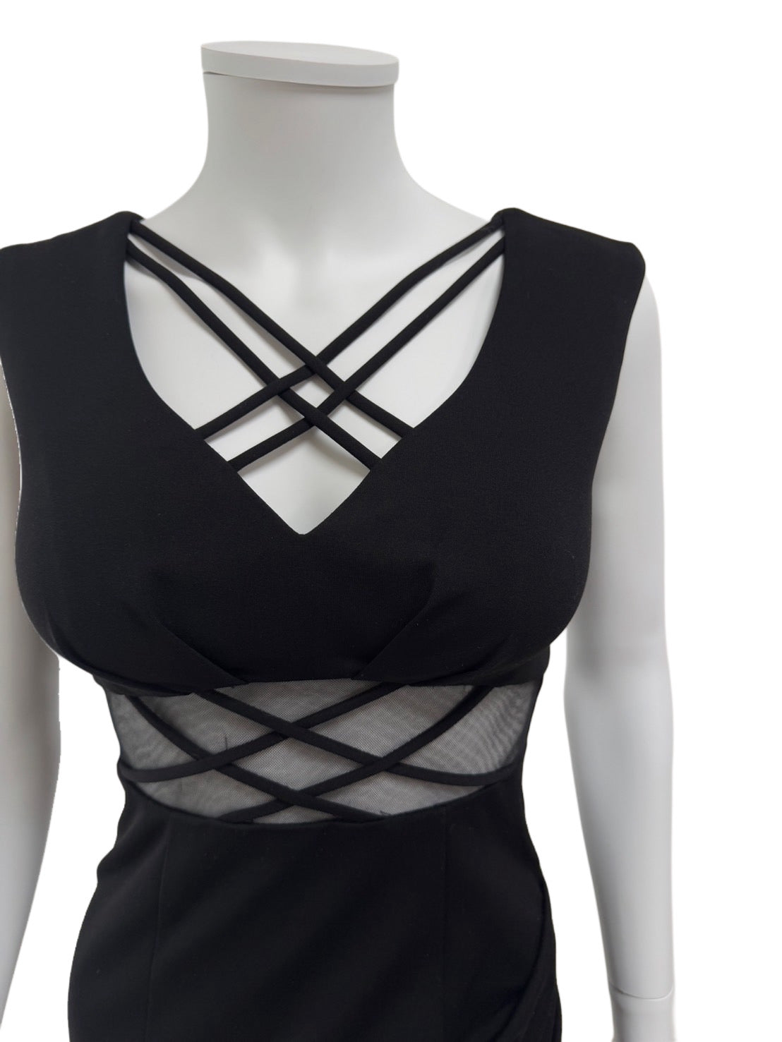 【125】ノースリーブ シースルー スリット ミニ丈 ミニドレス Andy GLAMOROUS