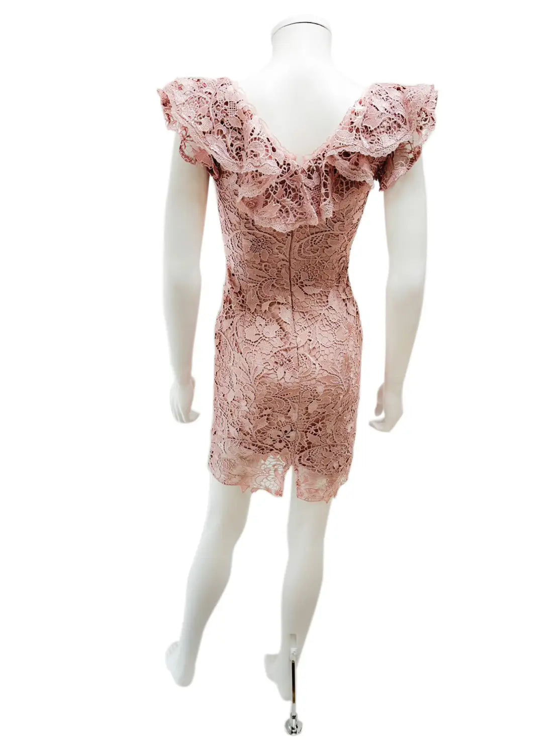 総レース オフショル フリル ベルト タイト ミニドレス キャバドレス DEA. by ROBE de FLEURS | et toi（エトワ） レンタルキャバドレス