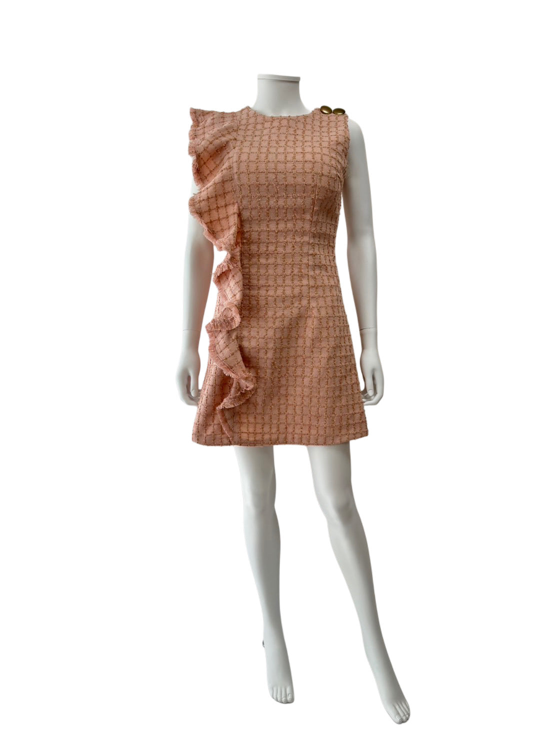 【160】フリル チャック Aライン ミニドレス Andy