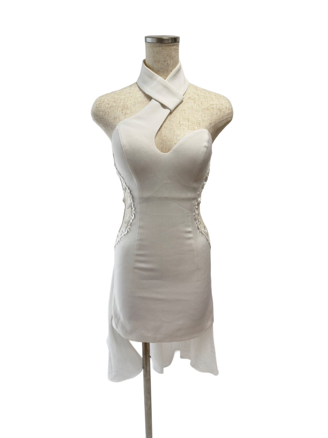 【127】レース タイト ミニ丈 ミニドレス an