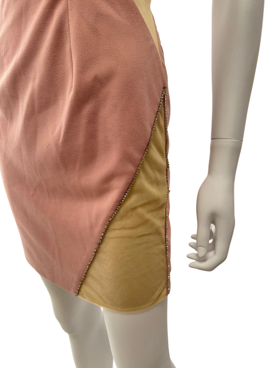 【105】ノースリーブ ビジュー タイト ミニドレス gessica