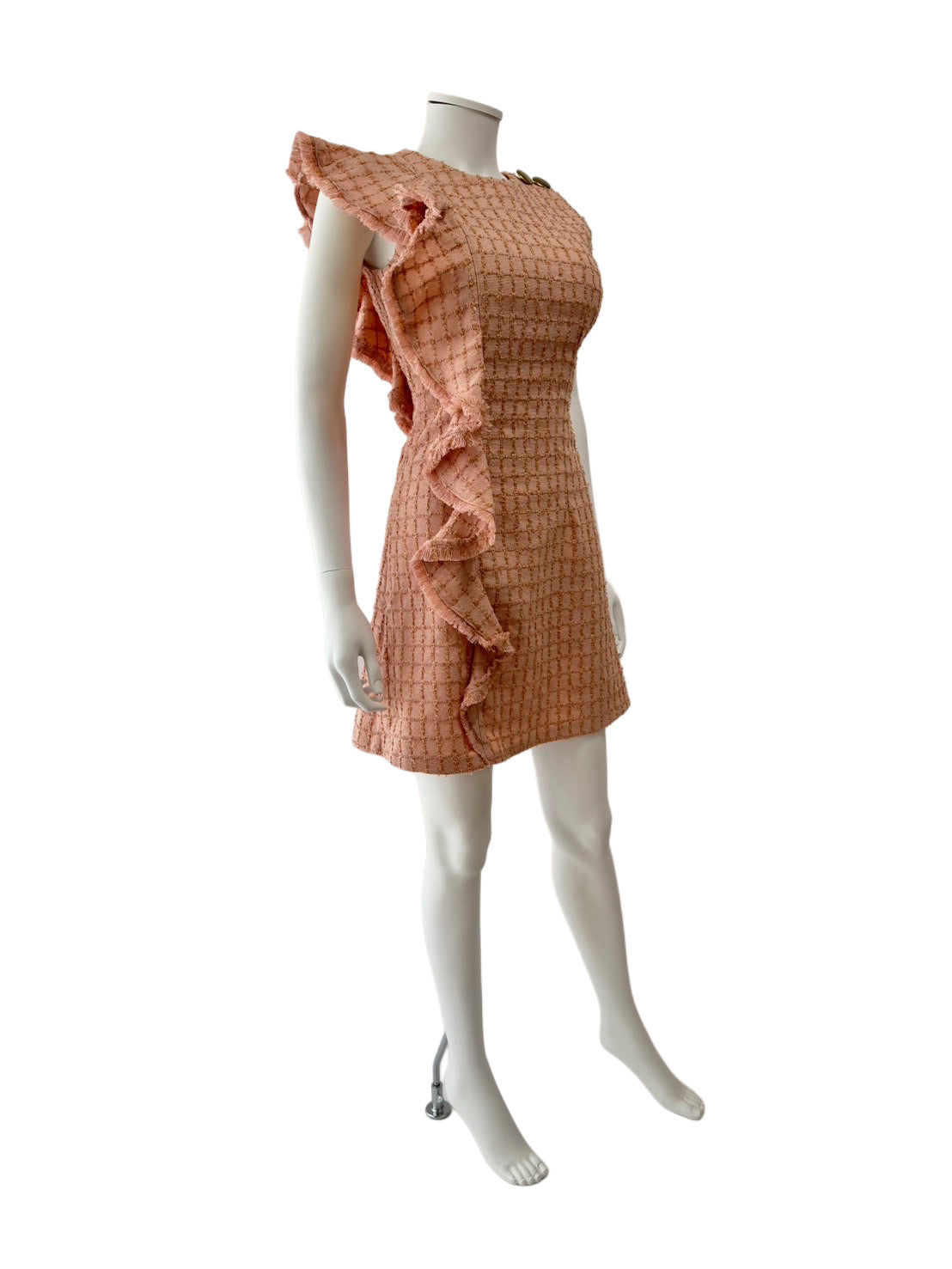 【160】フリル チャック Aライン ミニドレス Andy