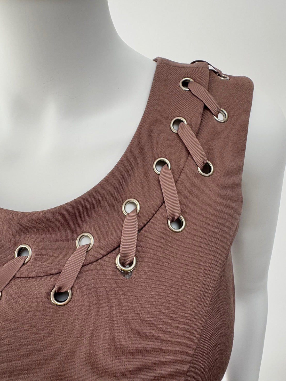 【102】ノースリーブ ベルト スリット ミニ丈 ミニドレス ANDY GLAMOROUS