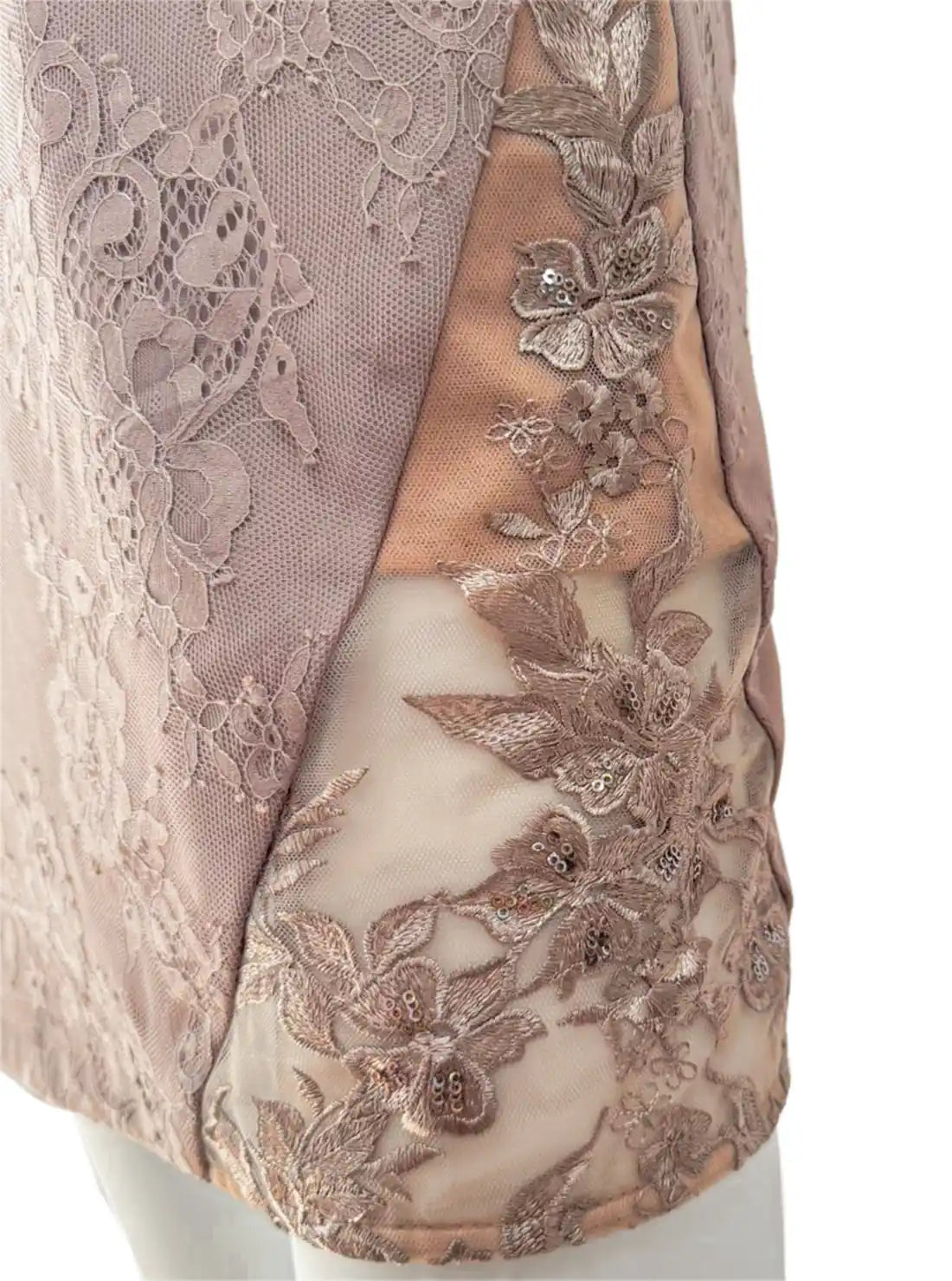 バストジップ 総レース ビジュー タイト ミニドレス キャバドレス ROBE de FLEURS Glossy