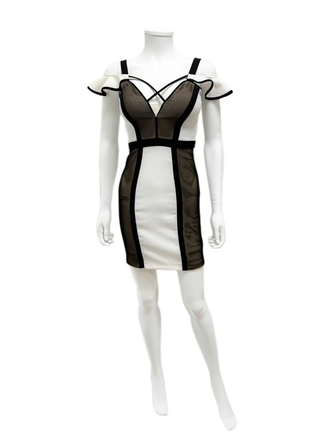 オフショル タイト ミニドレス キャバドレス ROBE de FLEURS Glossy | et toi（エトワ） レンタルキャバドレス