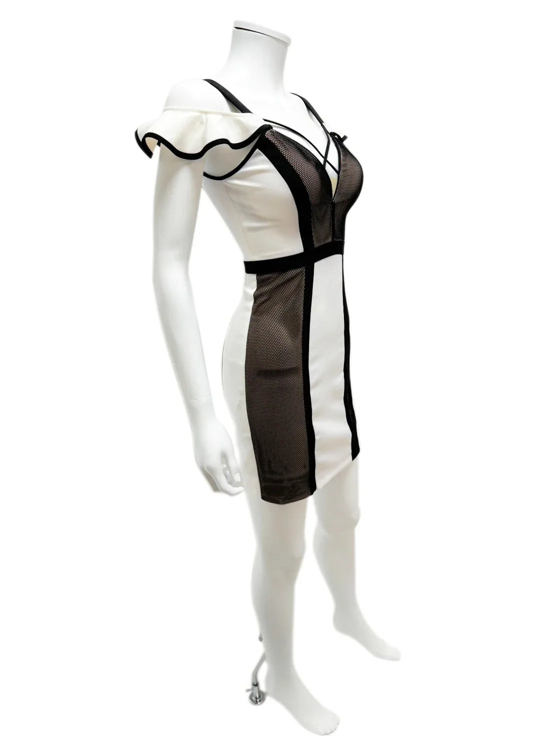 オフショル タイト ミニドレス キャバドレス ROBE de FLEURS Glossy | et toi（エトワ） レンタルキャバドレス