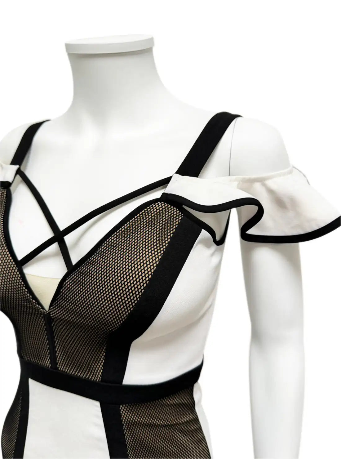 オフショル タイト ミニドレス キャバドレス ROBE de FLEURS Glossy | et toi（エトワ） レンタルキャバドレス